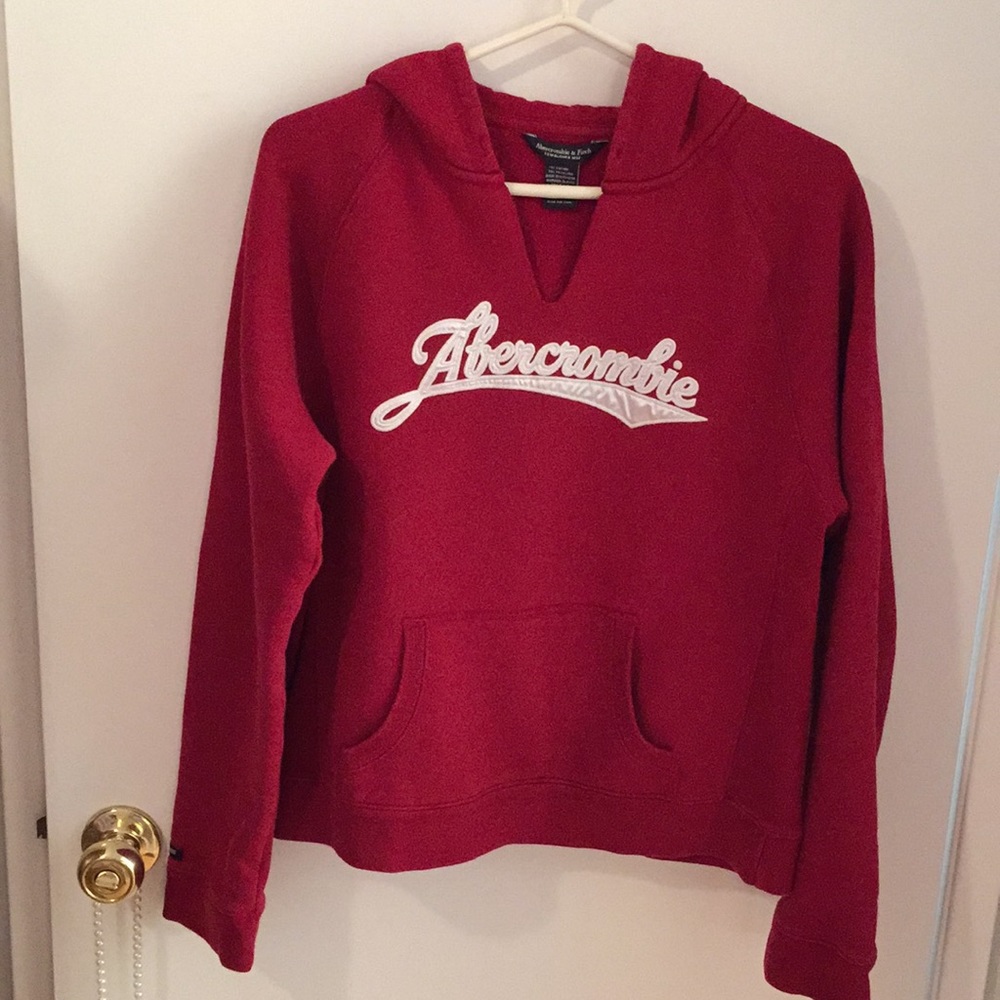 Abercrombie Red Hoodie Sweatshirt!